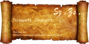 Szegedi Zsanett névjegykártya