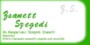 zsanett szegedi business card